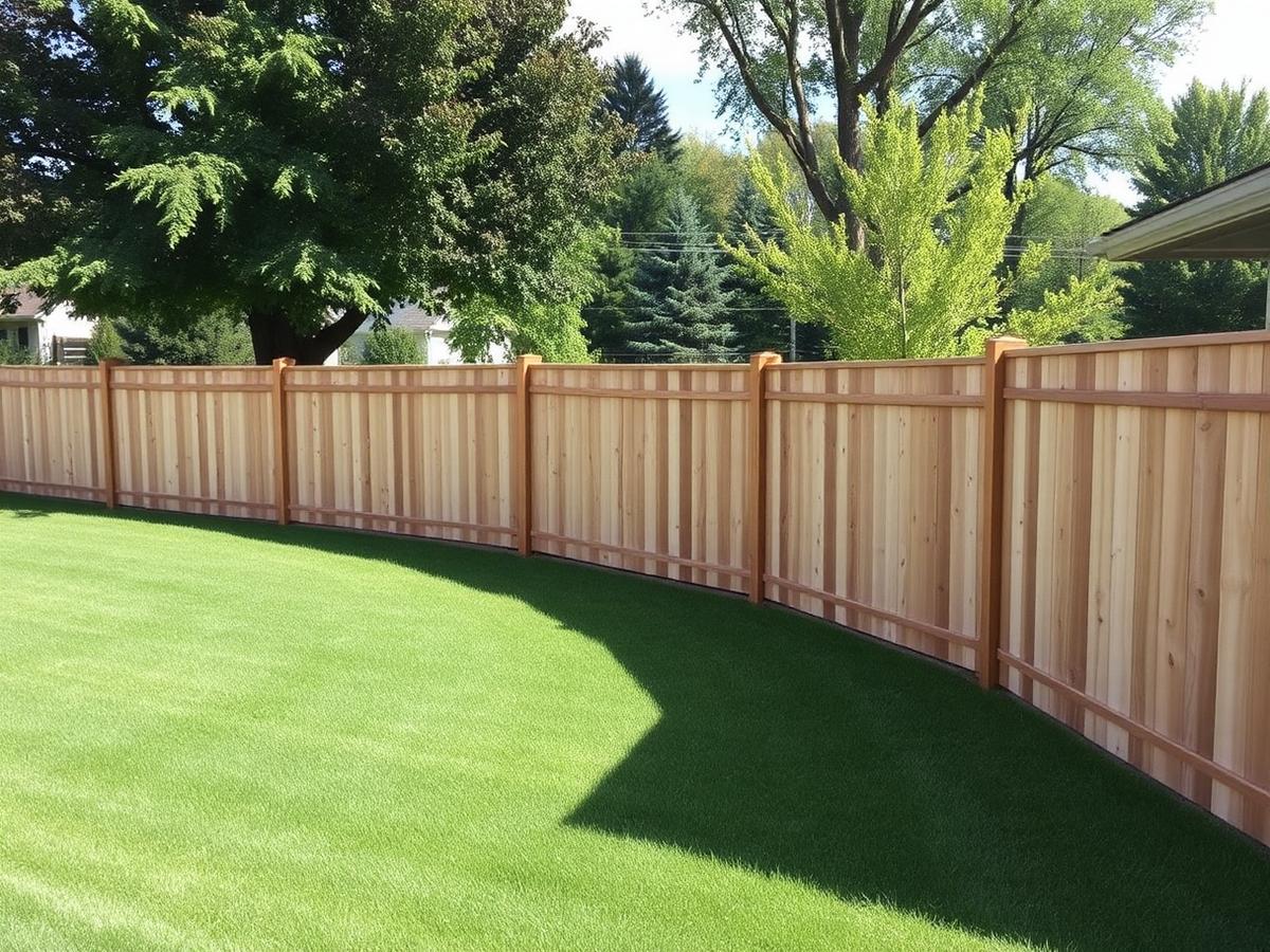 Backyard fence installation